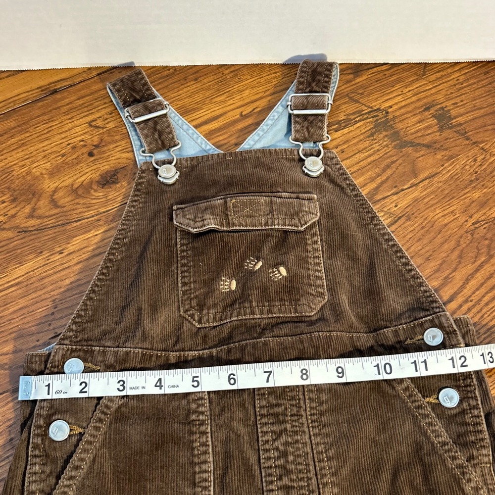 Gymboree Boys Brown Corduroy Overalls‎ Bear Territory Vintage Style Snaps Kids - Picture 9 of 12